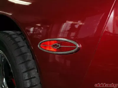 American Car Craft Side Marker Trim Satin Chevy Bowtie GML Rear Side 2pc Chevrolet Corvette 1997-2004 - ACC-032035